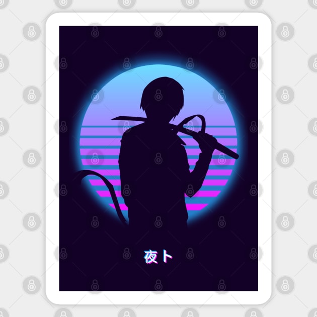 Yato Noragami - Retro 80s Sticker by The Artz